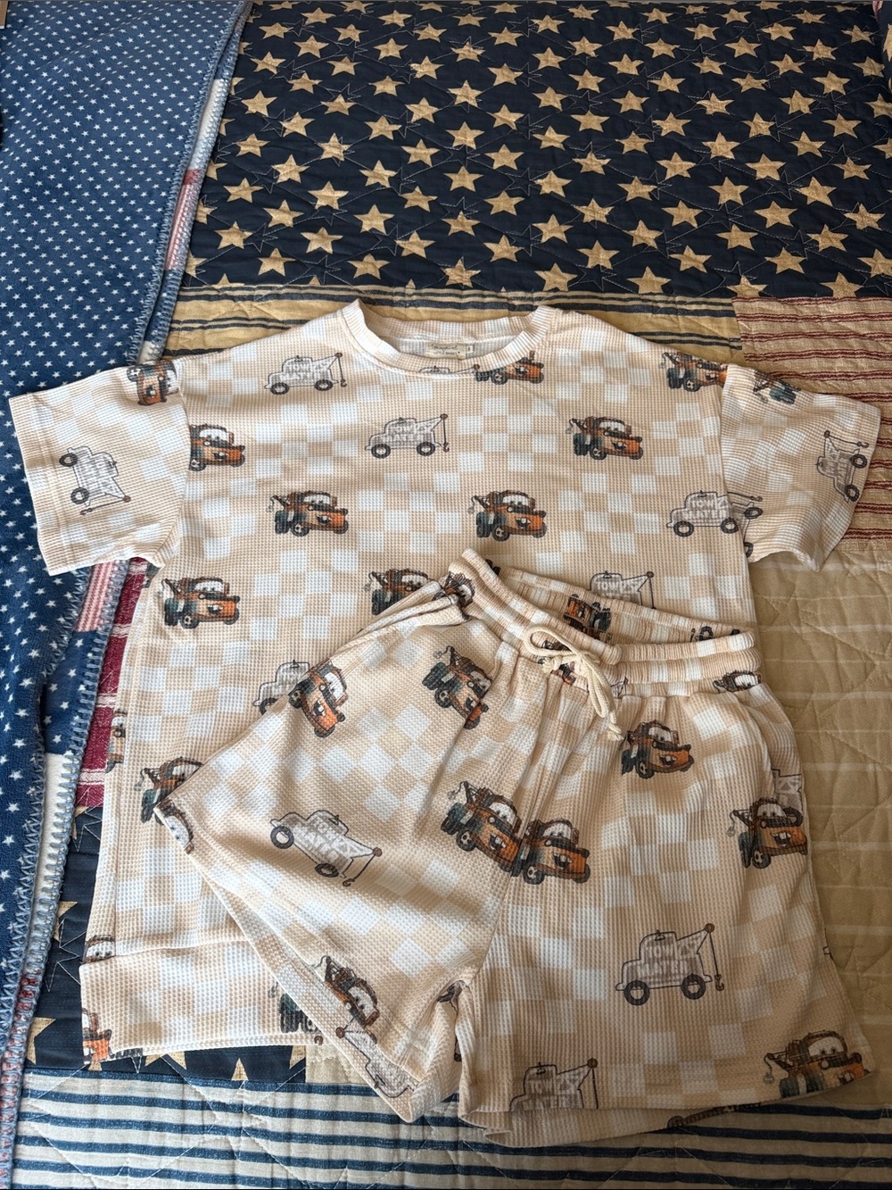 ADULT Waffle Oversized Two Piece‎ Set 
Trucks